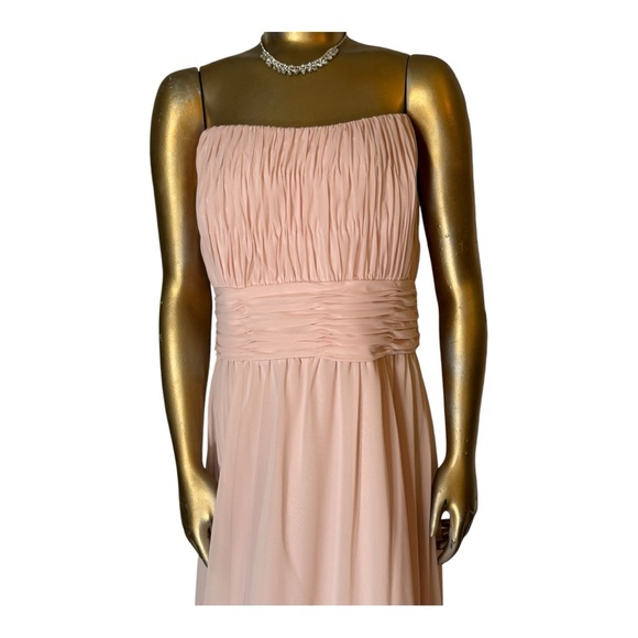 Mori LeeBridesmaid Dress Long Formal Blush US Size 26 Plus Size Strapless - Picture 2 of 14
